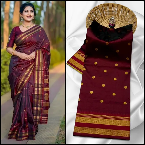 Wine_Maroon_Silk_Sutram_Krishnaa_Paithani_Saree_For_Women